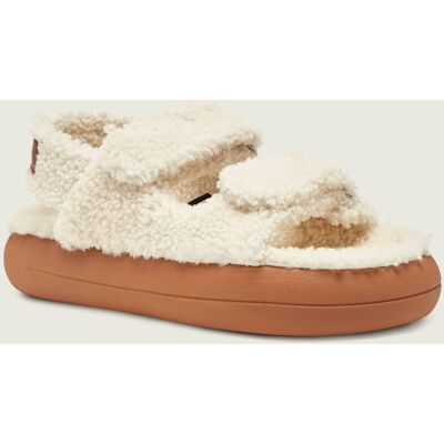 Moon Boot Wełniane sandały shearling ecru 41 Moon Boot Wełniane sandały shearling ecru 41