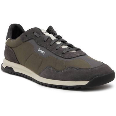 Boss BLACK Sneakersy Zayn Lowp nysd z dodatkiem skóry khaki 40 Boss BLACK Sneakersy Zayn Lowp nysd z dodatkiem skóry khaki 40