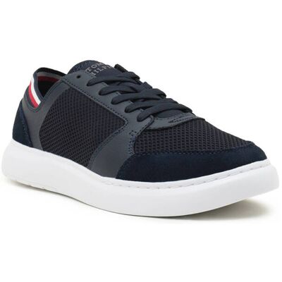 Tommy Hilfiger Sneakersy z dodatkiem skóry granatowy 41 Tommy Hilfiger Sneakersy z dodatkiem skóry granatowy 41
