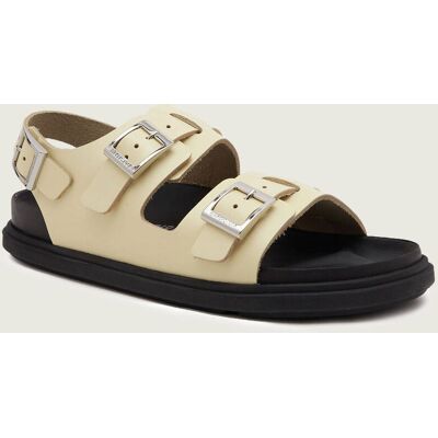 Birkenstock Skórzane sandały Cannes EXQ LE Butter narrow fit beżowy 38 Birkenstock Skórzane sandały Cannes EXQ LE Butter narrow fit beżowy 38