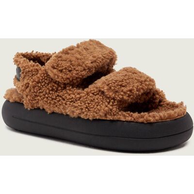 Moon Boot Wełniane sandały shearling brązowy 40 Moon Boot Wełniane sandały shearling brązowy 40