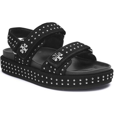 TORY BURCH Sandały KIRA zamsz czarny 39 TORY BURCH Sandały KIRA zamsz czarny 39