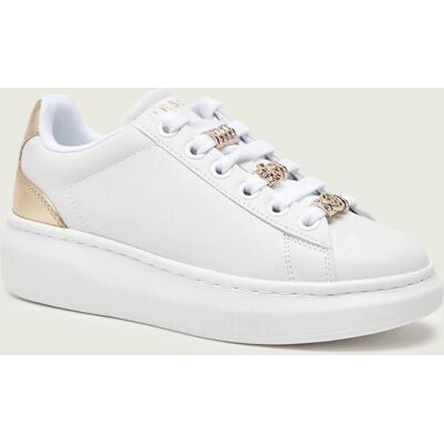 Guess Skórzane sneakersy FIONIA biały 40 Guess Skórzane sneakersy FIONIA biały 40