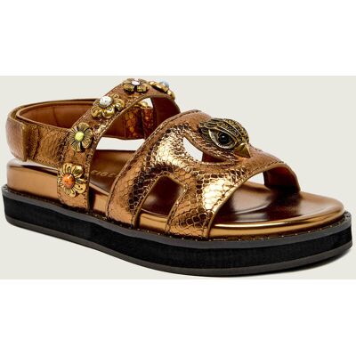 Kurt Geiger Skórzane sandały EAGLE złoty 40 Kurt Geiger Skórzane sandały EAGLE złoty 40