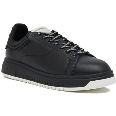 Giorgio Armani Emporio Armani Skórzane sneakersy czarny 42 Giorgio Armani Emporio Armani Skórzane sneakersy czarny 42