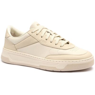 Boss BLACK Skórzane sneakersy Baltimore_Tenn_lnupi ecru 40 Boss BLACK Skórzane sneakersy Baltimore_Tenn_lnupi ecru 40