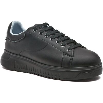 Giorgio Armani Emporio Armani Skórzane trampki czarny 36 Giorgio Armani Emporio Armani Skórzane trampki czarny 36