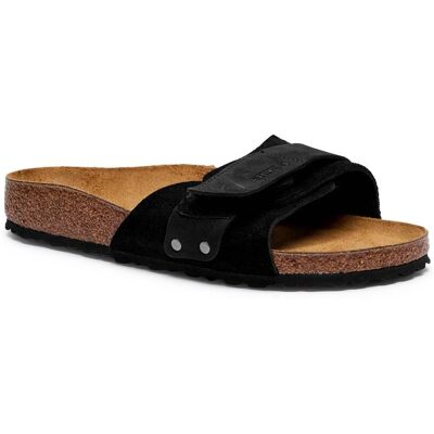 Birkenstock Klapki Oita narrow fit zamsz czarny 36 Birkenstock Klapki Oita narrow fit zamsz czarny 36