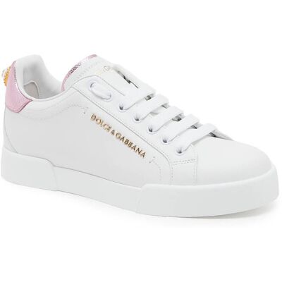 Dolce & Gabbana Skórzane trampki biały 41 Dolce & Gabbana Skórzane trampki biały 41