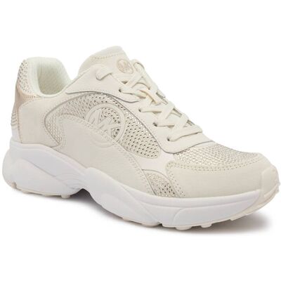 Michael Kors Sneakersy SAMI zamsz ecru 38,5 Michael Kors Sneakersy SAMI zamsz ecru 38,5