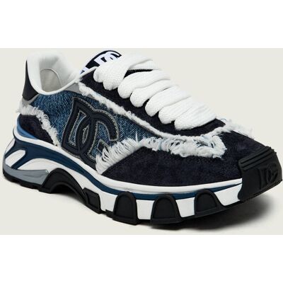 Dolce & Gabbana Jeansowe sneakersy Country Road zamsz shearling granatowy 41 Dolce & Gabbana Jeansowe sneakersy Country Road zamsz shearling granatowy 41