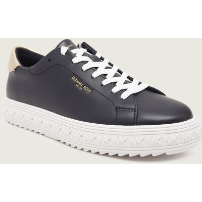 Michael Kors Skórzane trampki GROVE LACE UP czarny 36 Michael Kors Skórzane trampki GROVE LACE UP czarny 36