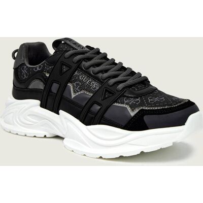 Guess Sneakersy BELLU z dodatkiem skóry czarny 44 Guess Sneakersy BELLU z dodatkiem skóry czarny 44