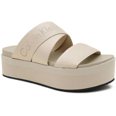 Calvin Klein Jeans Klapki beżowy 41 Calvin Klein Jeans Klapki beżowy 41