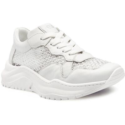 Baldinini Skórzane sneakersy biały 39 Baldinini Skórzane sneakersy biały 39