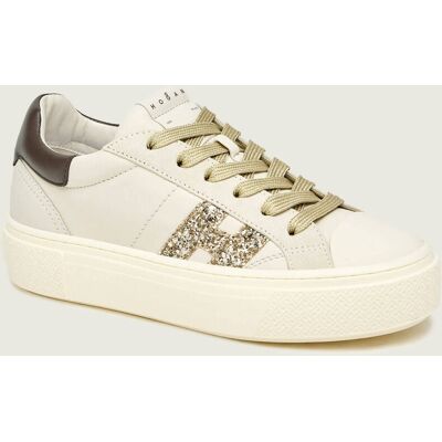 Hogan Skórzane sneakersy H705 Allacciato zamsz beżowy 39 Hogan Skórzane sneakersy H705 Allacciato zamsz beżowy 39