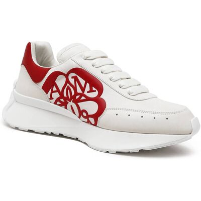 Alexander McQueen Skórzane sneakersy Sprint Runner biały 44 Alexander McQueen Skórzane sneakersy Sprint Runner biały 44
