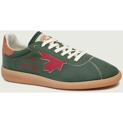 Dsquared2 Skórzane sneakersy Rebel oliwkowy 40 Dsquared2 Skórzane sneakersy Rebel oliwkowy 40