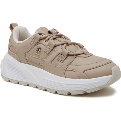 Tommy Hilfiger Skórzane sneakersy brązowy 40 Tommy Hilfiger Skórzane sneakersy brązowy 40