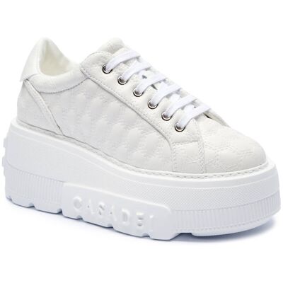 Casadei Skórzane sneakersy biały 40 Casadei Skórzane sneakersy biały 40