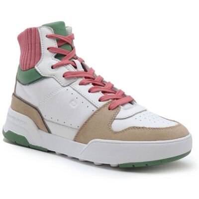 Tommy Hilfiger Skórzane sneakersy HIGH CUT SEASONAL biały 36 Tommy Hilfiger Skórzane sneakersy HIGH CUT SEASONAL biały 36