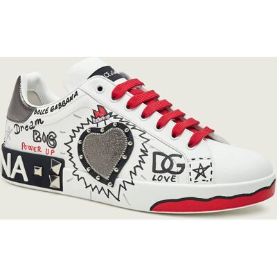 Dolce & Gabbana Skórzane sneakersy Portofino biały 44 Dolce & Gabbana Skórzane sneakersy Portofino biały 44
