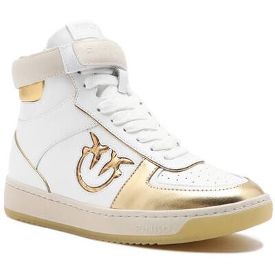 Pinko Skórzane sneakersy Lorena Basket Hi biały 36 Pinko Skórzane sneakersy Lorena Basket Hi biały 36