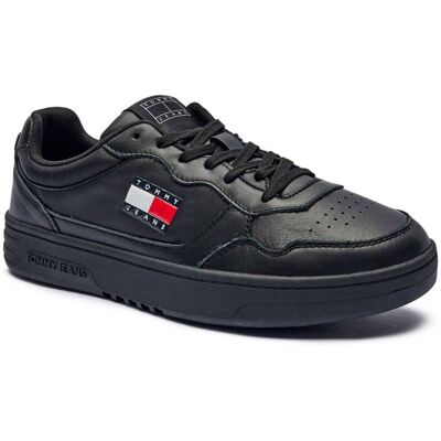 Tommy Jeans Skórzane sneakersy Tjm Cupsole czarny 44 Tommy Jeans Skórzane sneakersy Tjm Cupsole czarny 44
