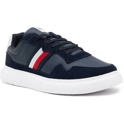 Tommy Hilfiger Skórzane sneakersy granatowy 40 Tommy Hilfiger Skórzane sneakersy granatowy 40