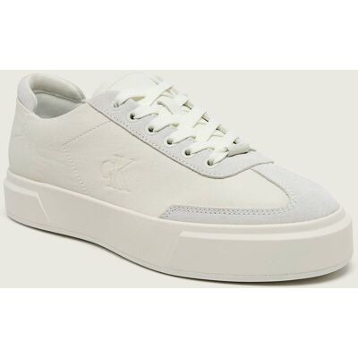 Calvin Klein Skórzane sneakersy CUPSOLE zamsz ecru 45 Calvin Klein Skórzane sneakersy CUPSOLE zamsz ecru 45