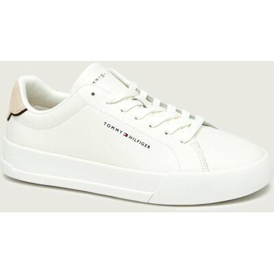 Tommy Hilfiger Skórzane sneakersy ecru 42 Tommy Hilfiger Skórzane sneakersy ecru 42