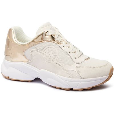 Michael Kors Sneakersy z dodatkiem skóry beżowy 38 Michael Kors Sneakersy z dodatkiem skóry beżowy 38