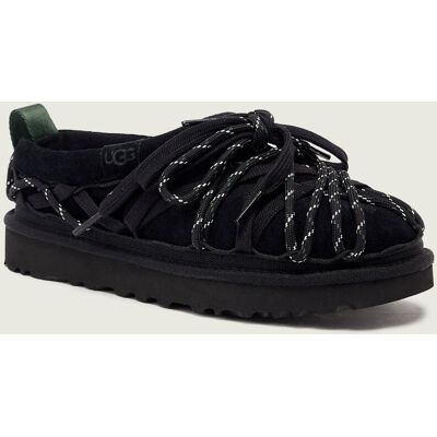 UGG Mule TASMAN LACE zamsz z dodatkiem wełny czarny 39 UGG Mule TASMAN LACE zamsz z dodatkiem wełny czarny 39