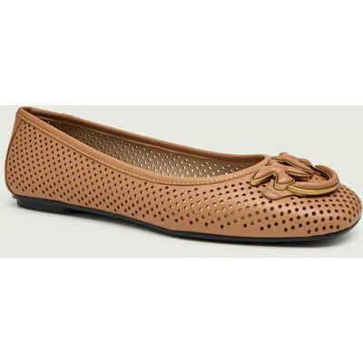 Pinko Skórzane baleriny MAX 11 beżowy 38 Pinko Skórzane baleriny MAX 11 beżowy 38