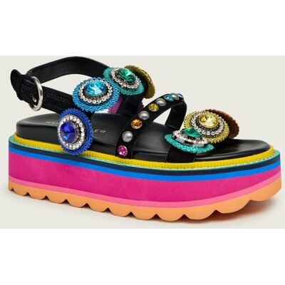 Kurt Geiger Sandały OCTAVIA zamsz czarny 41 Kurt Geiger Sandały OCTAVIA zamsz czarny 41