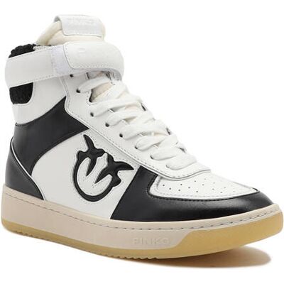 Pinko Skórzane sneakersy MIDI BASKET biały 36 Pinko Skórzane sneakersy MIDI BASKET biały 36