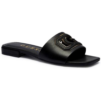 Guess Skórzane klapki LADY HANSIN czarny 36 Guess Skórzane klapki LADY HANSIN czarny 36