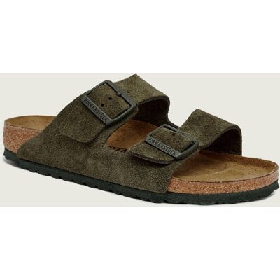 Birkenstock Klapki Arizona zamsz narrow fit zielony 40 Birkenstock Klapki Arizona zamsz narrow fit zielony 40
