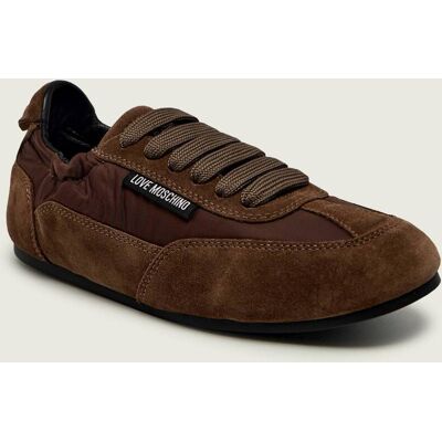 Love Moschino Sneakersy zamsz brązowy 38 Love Moschino Sneakersy zamsz brązowy 38