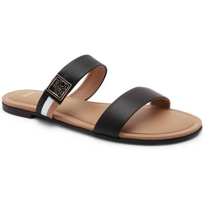 Boss BLACK Skórzane klapki Millie czarny 36 Boss BLACK Skórzane klapki Millie czarny 36