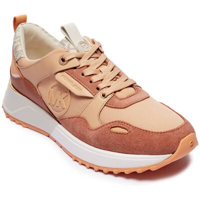 Michael Kors Skórzane sneakersy THEO zamsz łososiowy 38,5 Michael Kors Skórzane sneakersy THEO zamsz łososiowy 38,5