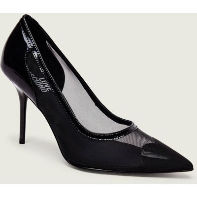 Love Moschino Szpilki z dodatkiem skóry czarny 38 Love Moschino Szpilki z dodatkiem skóry czarny 38