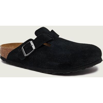 Birkenstock Mule Boston zamsz narrow fit czarny 38 Birkenstock Mule Boston zamsz narrow fit czarny 38