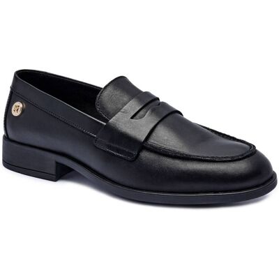 Tommy Hilfiger Skórzane loafersy czarny 40 Tommy Hilfiger Skórzane loafersy czarny 40