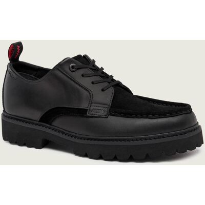 HUGO Skórzane loafersy Draven_derb_plltsd zamsz czarny 40 HUGO Skórzane loafersy Draven_derb_plltsd zamsz czarny 40