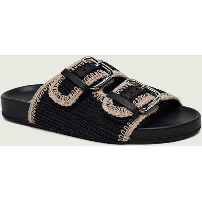 Weekend MaxMara Klapki WKABONITO z dodatkiem skóry czarny 37 Weekend MaxMara Klapki WKABONITO z dodatkiem skóry czarny 37