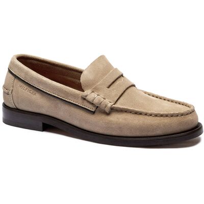 Tommy Hilfiger Loafersy zamsz beżowy 44 Tommy Hilfiger Loafersy zamsz beżowy 44
