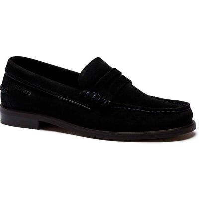 Tommy Hilfiger Loafersy zamsz czarny 42 Tommy Hilfiger Loafersy zamsz czarny 42