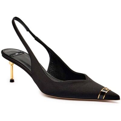 Elisabetta Franchi Szpilki z dodatkiem skóry czarny 36 Elisabetta Franchi Szpilki z dodatkiem skóry czarny 36