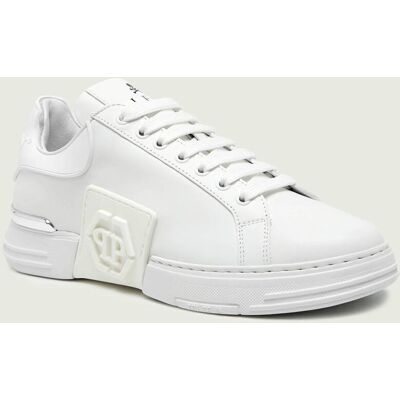 Philipp Plein Skórzane sneakersy Low-Top Sneakers Phantom Kick$ biały 41 Philipp Plein Skórzane sneakersy Low-Top Sneakers Phantom Kick$ biały 41
